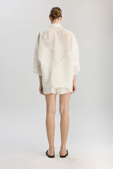 Victoria Oversize Long Fit Shirt - White