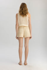 Tulum Loose Fit Sleevless Tank Top - Beige