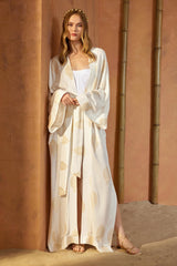 Larissa Long Sleeves Caftan - White