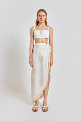 Larissa Strap Detail Bustier Top - White