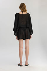 Carmen Loose Fit Elastic Waist Shorts - Black