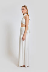 Amalfi Cross Neck Bustier Top - White