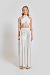 Amalfi Cross Neck Bustier Top - White