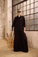 Victoria Oversize Long Shirt - Black