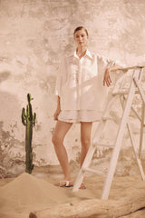 Victoria Oversize Long Fit Shirt - White