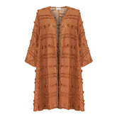 Capri Relaxed Fit Long Sleeve Caftan - Brick