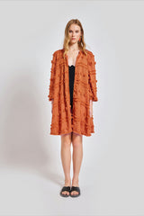 Capri Relaxed Fit Long Sleeve Caftan - Brick