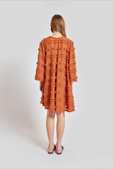 Capri Relaxed Fit Long Sleeve Caftan - Brick