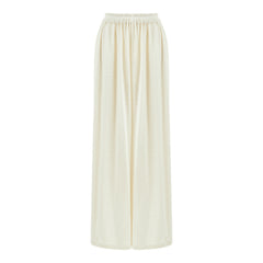 Istanbul Loose Fit Elastic Waist Long Pants - Beige