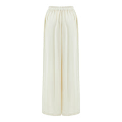 Istanbul Loose Fit Elastic Waist Long Pants - Beige