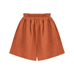 Marrakesh Loose Fit Elastic Waist Shorts - Brick