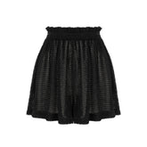 Carmen Loose Fit Elastic Waist Shorts - Black
