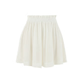 Carmen Loose Fit Elastic Waist Shorts - White