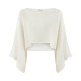 Carmen Loose Fit Long Sleeve Blouse - White