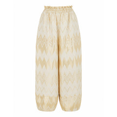 Madrid Loose Fit Elastic Waist Pants - Gold