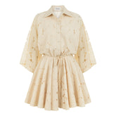 Rome Oversized Short Jumpsuit - Beige