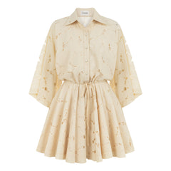 Rome Oversized Short Jumpsuit - Beige