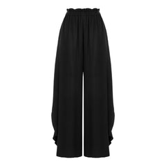 Soho Loose Fit Elastic Waist Long Pants - Black