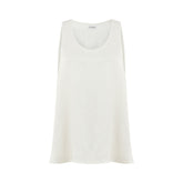 Soho Loose Fit Longline Tank Top - White