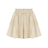 Tulum Loose Fit Elastic Waist Shorts - Beige