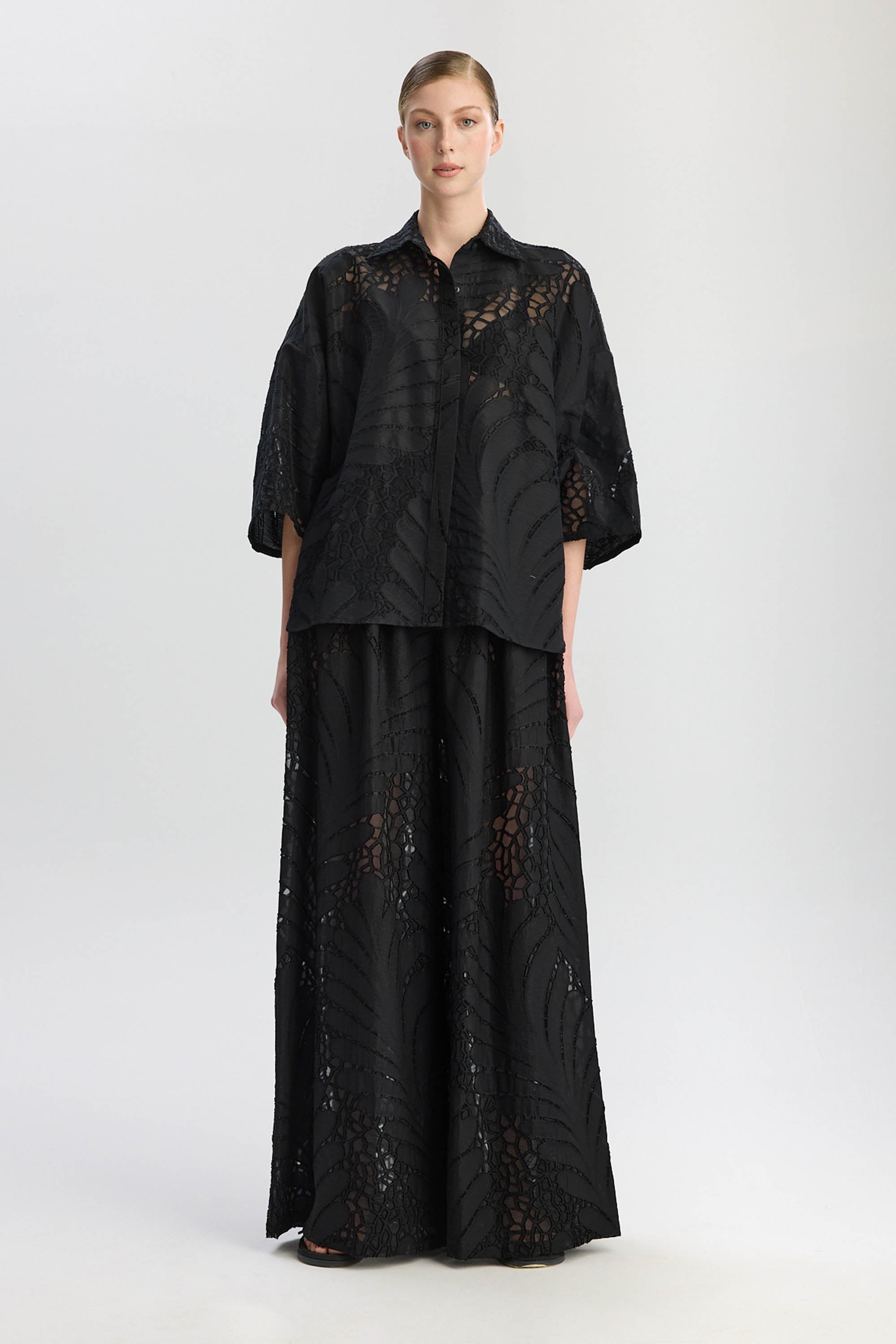 Victoria Oversize Long Shirt - Black
