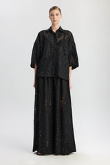 Victoria Oversize Long Shirt - Black