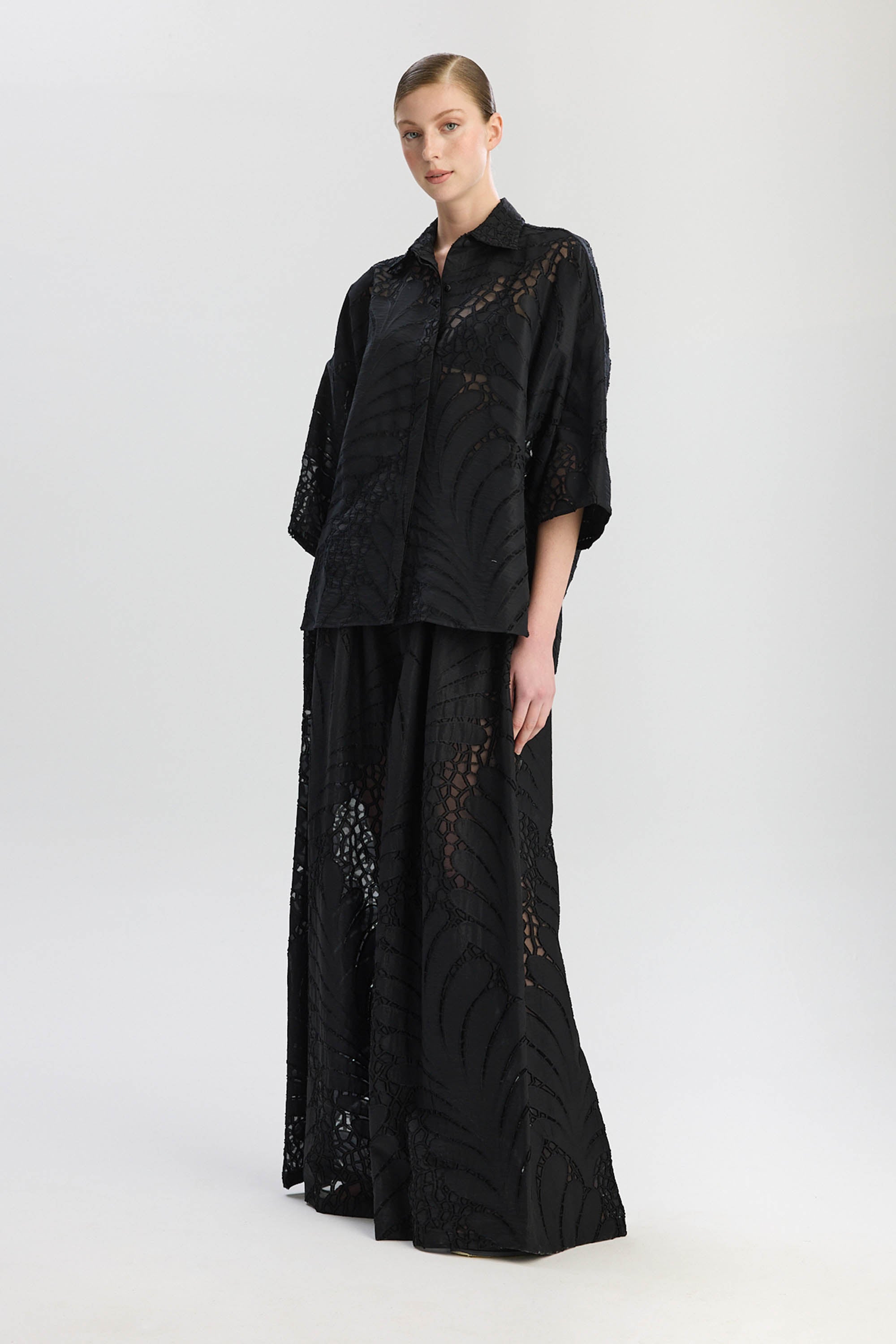 Victoria Oversize Long Shirt - Black