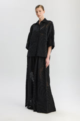 Victoria Oversize Long Shirt - Black