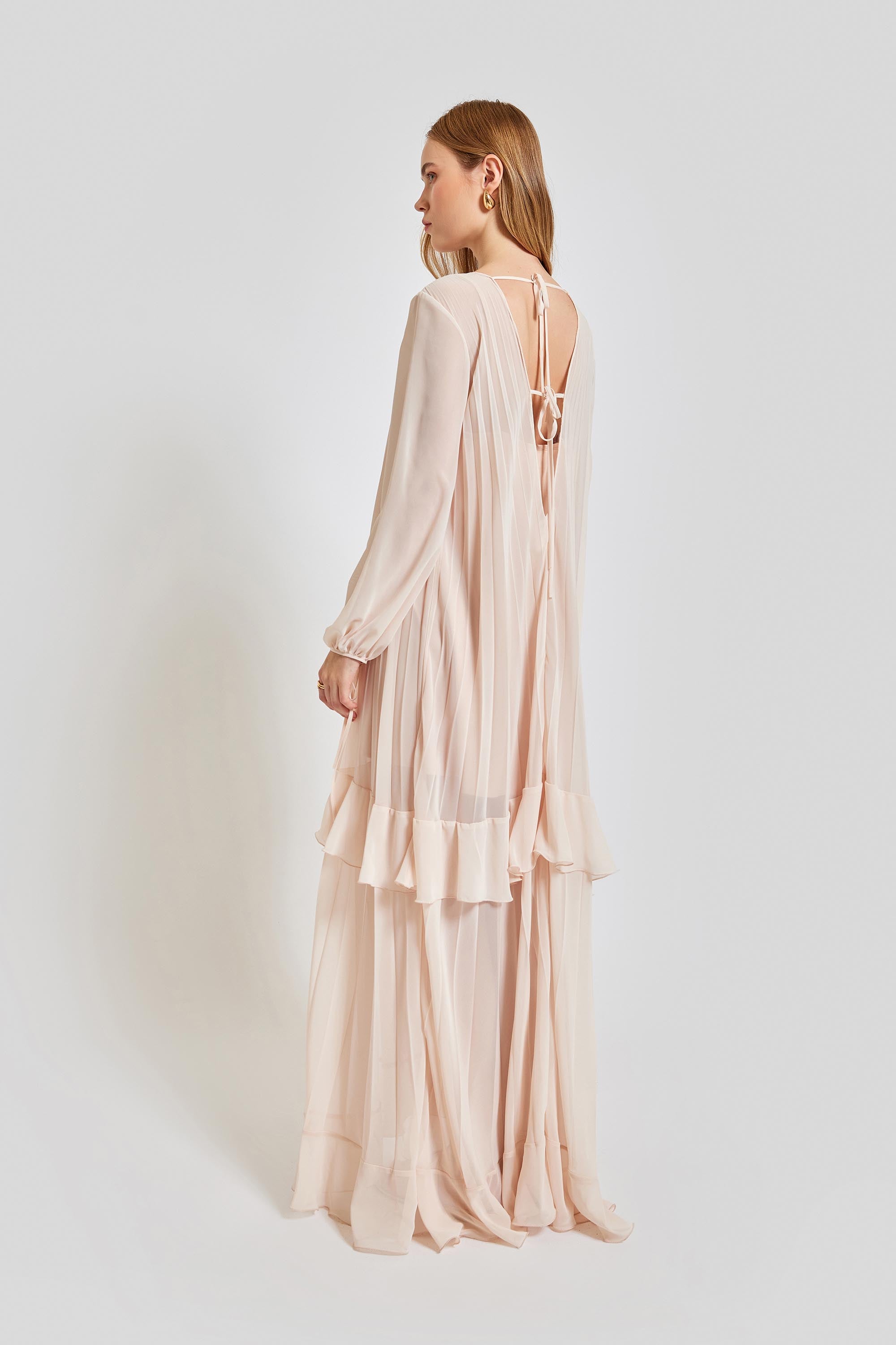 Seville Relaxed Fit Long Sleeve Dress - Pink