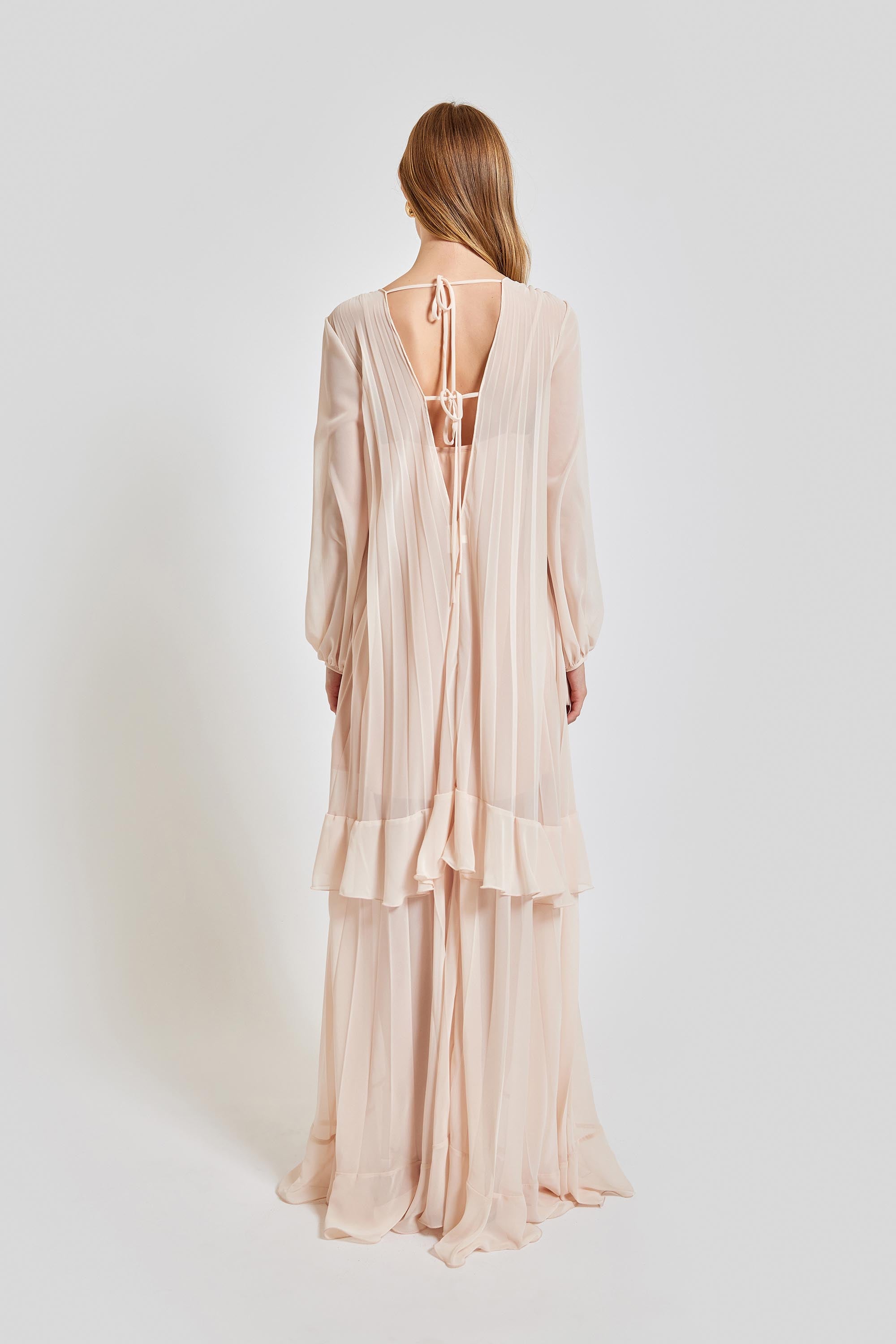 Seville Relaxed Fit Long Sleeve Dress - Pink