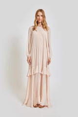 Seville Relaxed Fit Long Sleeve Dress - Pink