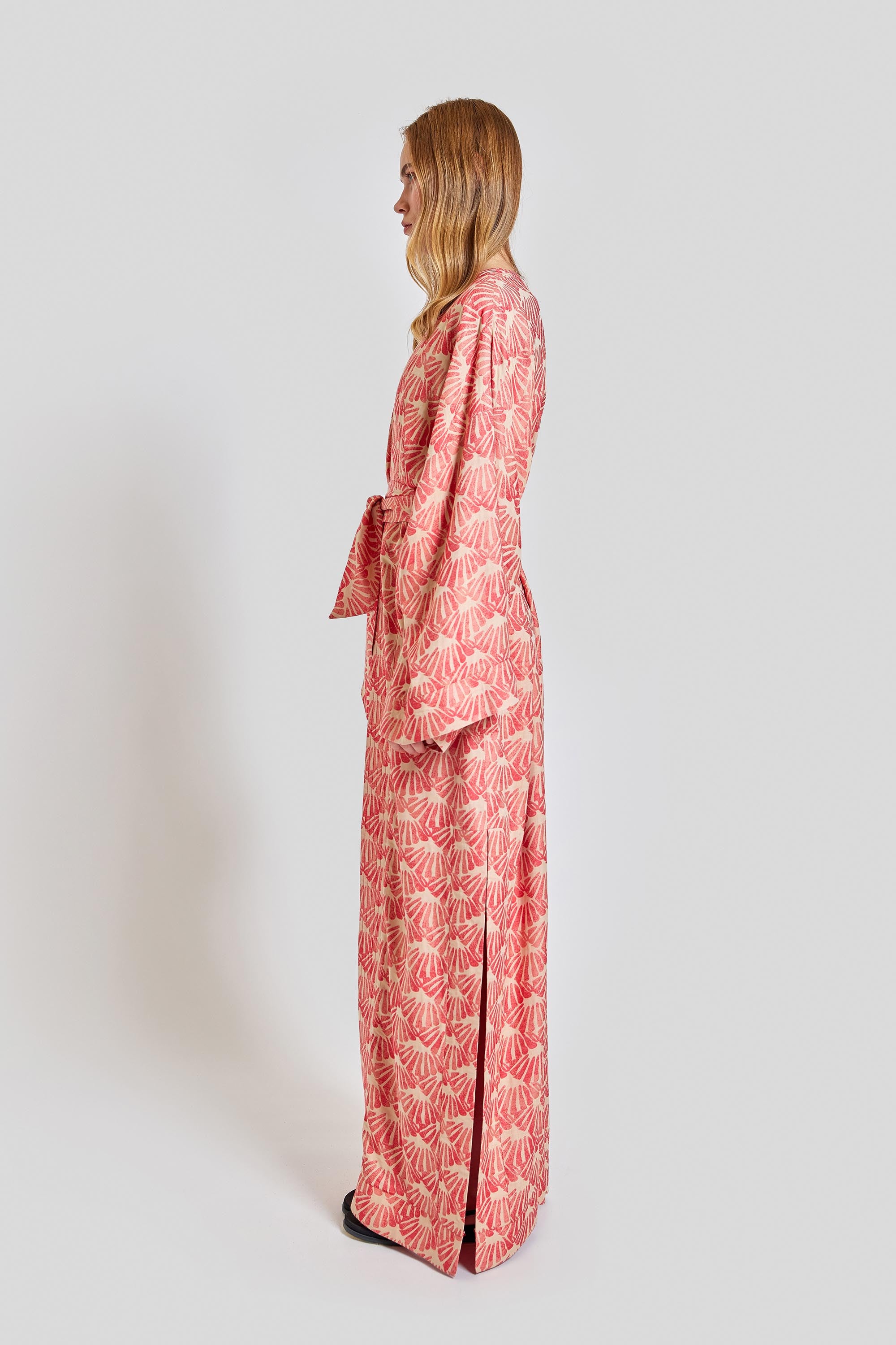 Palermo Long Sleeve Caftan - Red