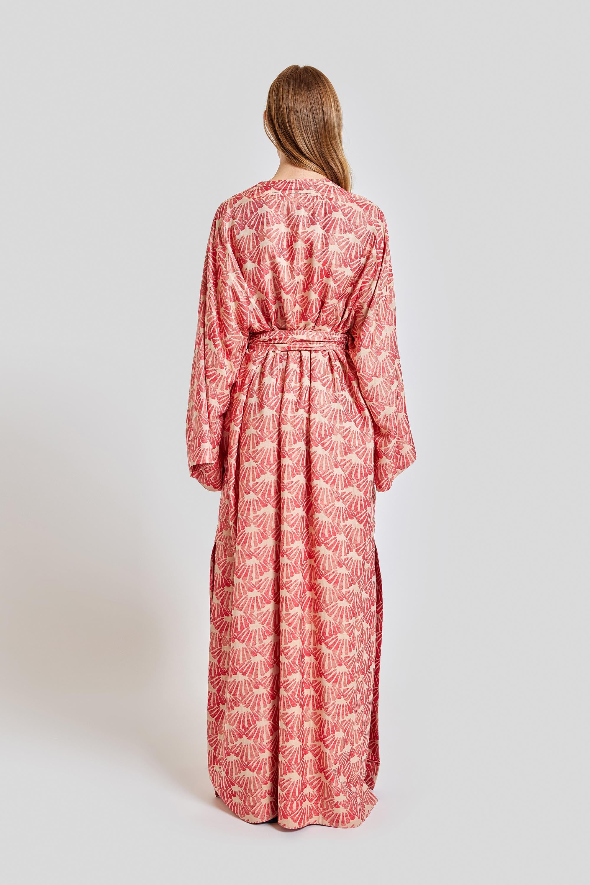 Palermo Long Sleeve Caftan - Red