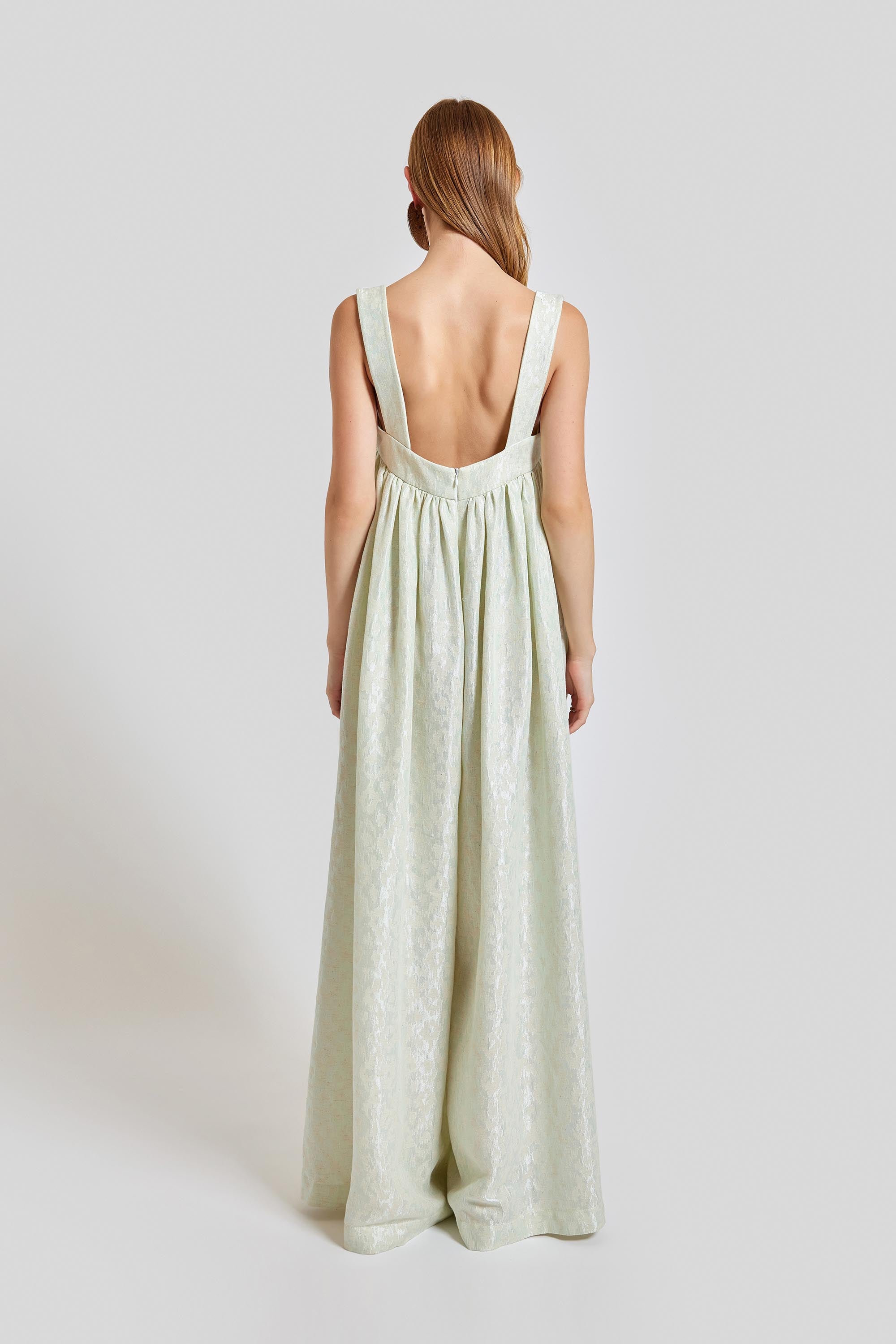 Marseille Baggy Style Square Neck Jumpsuit - Mint