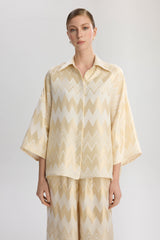 Madrid Oversize Long Fit Shirt - Gold