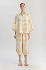 Madrid Oversize Long Fit Shirt - Gold