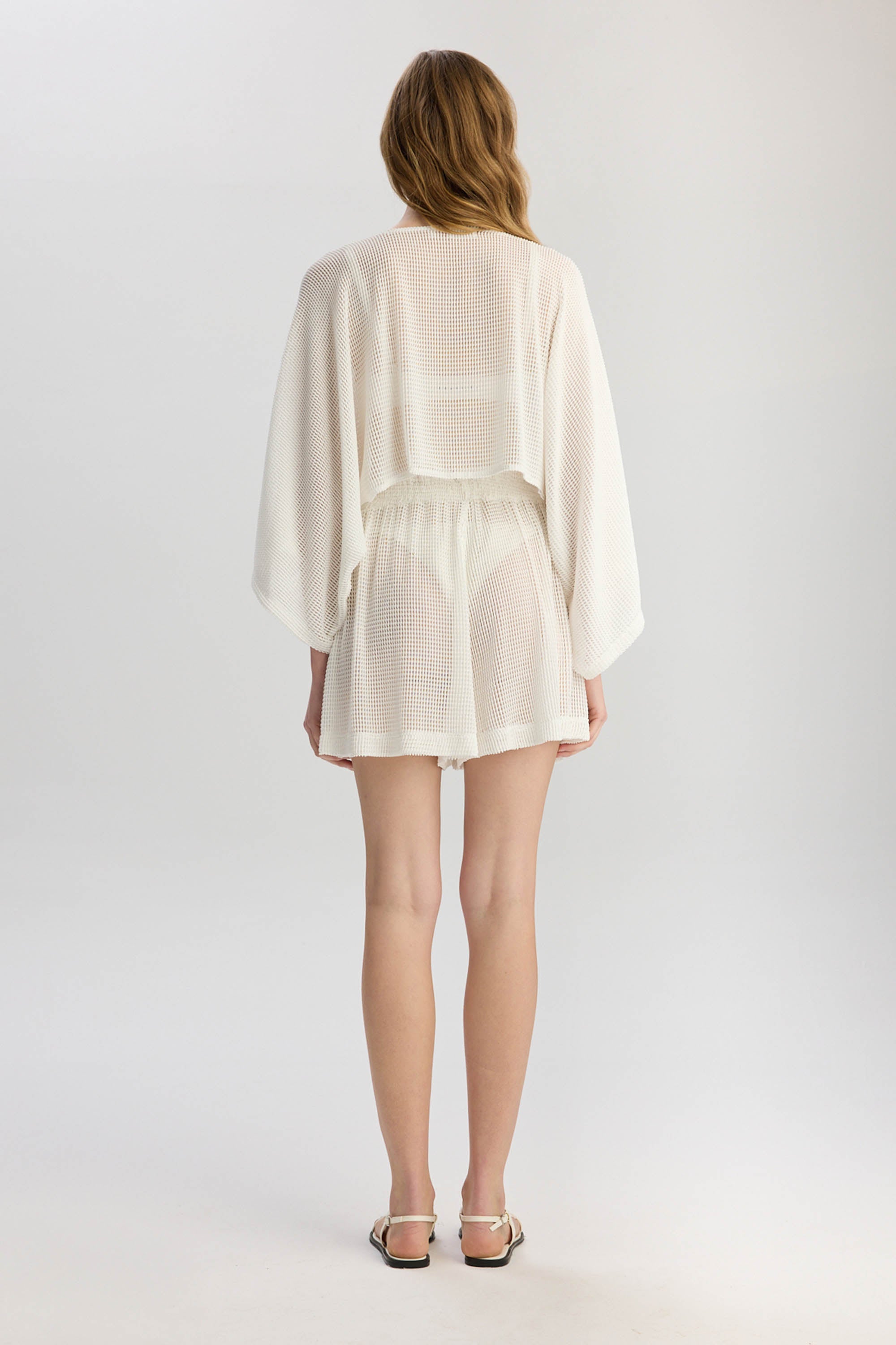 Carmen Loose Fit Elastic Waist Shorts - White