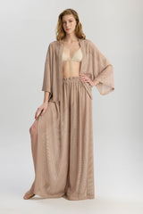 Carmen Loose Fit Long Sleeve Kimono Top - Cinnamon
