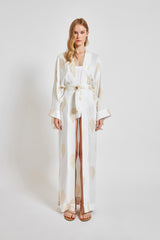 Larissa Long Sleeves Caftan - White