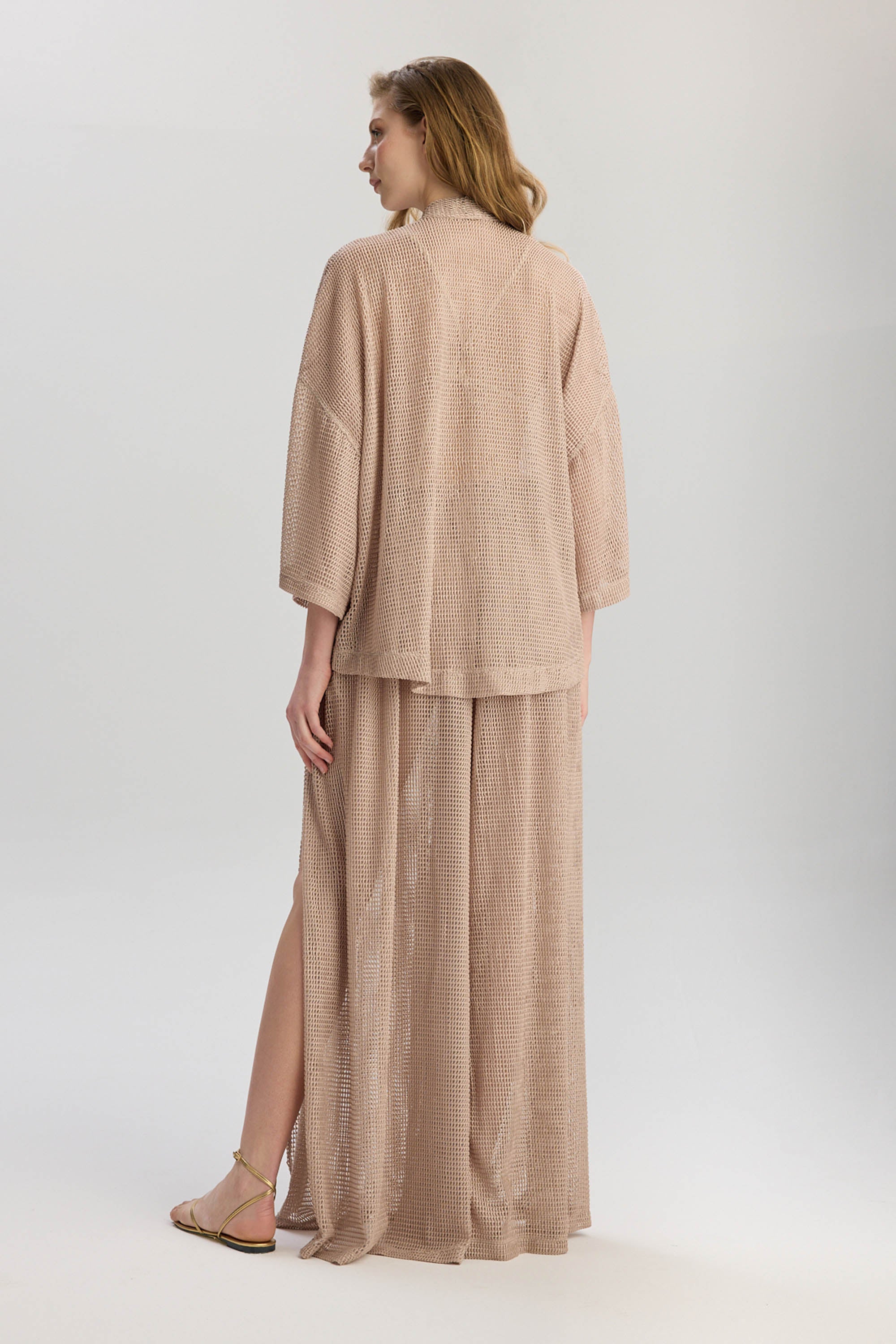 Carmen Loose Fit Long Sleeve Kimono Top - Cinnamon