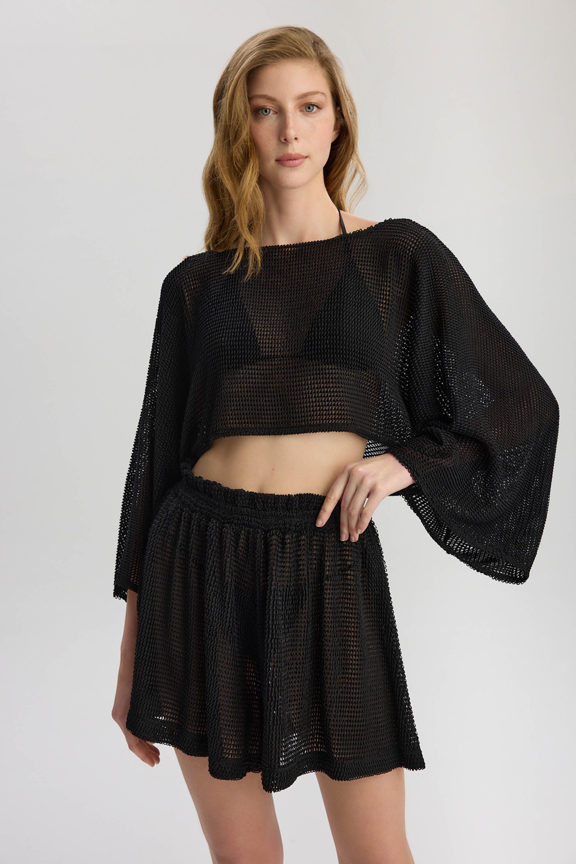 Carmen Loose Fit Elastic Waist Shorts - Black