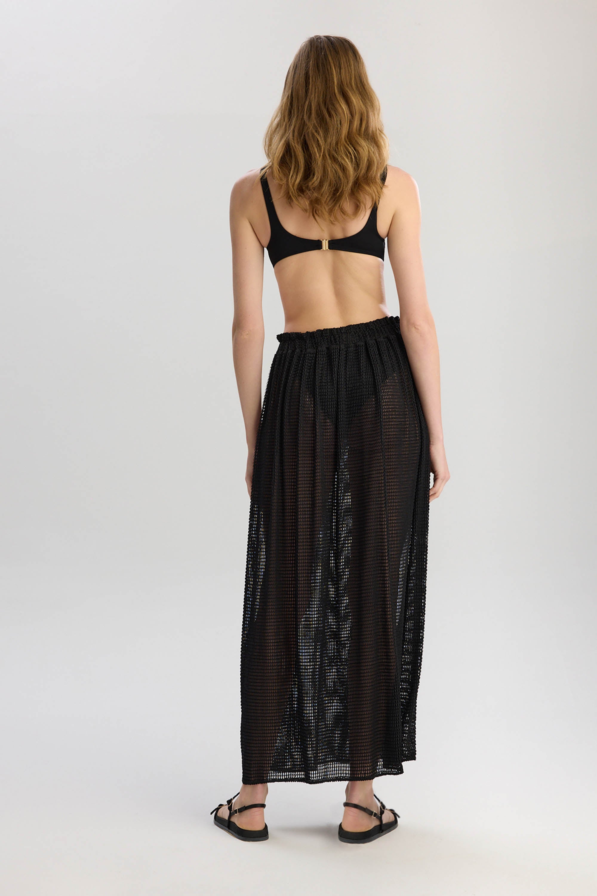 Carmen Side Tie Pareo Skirt - Black