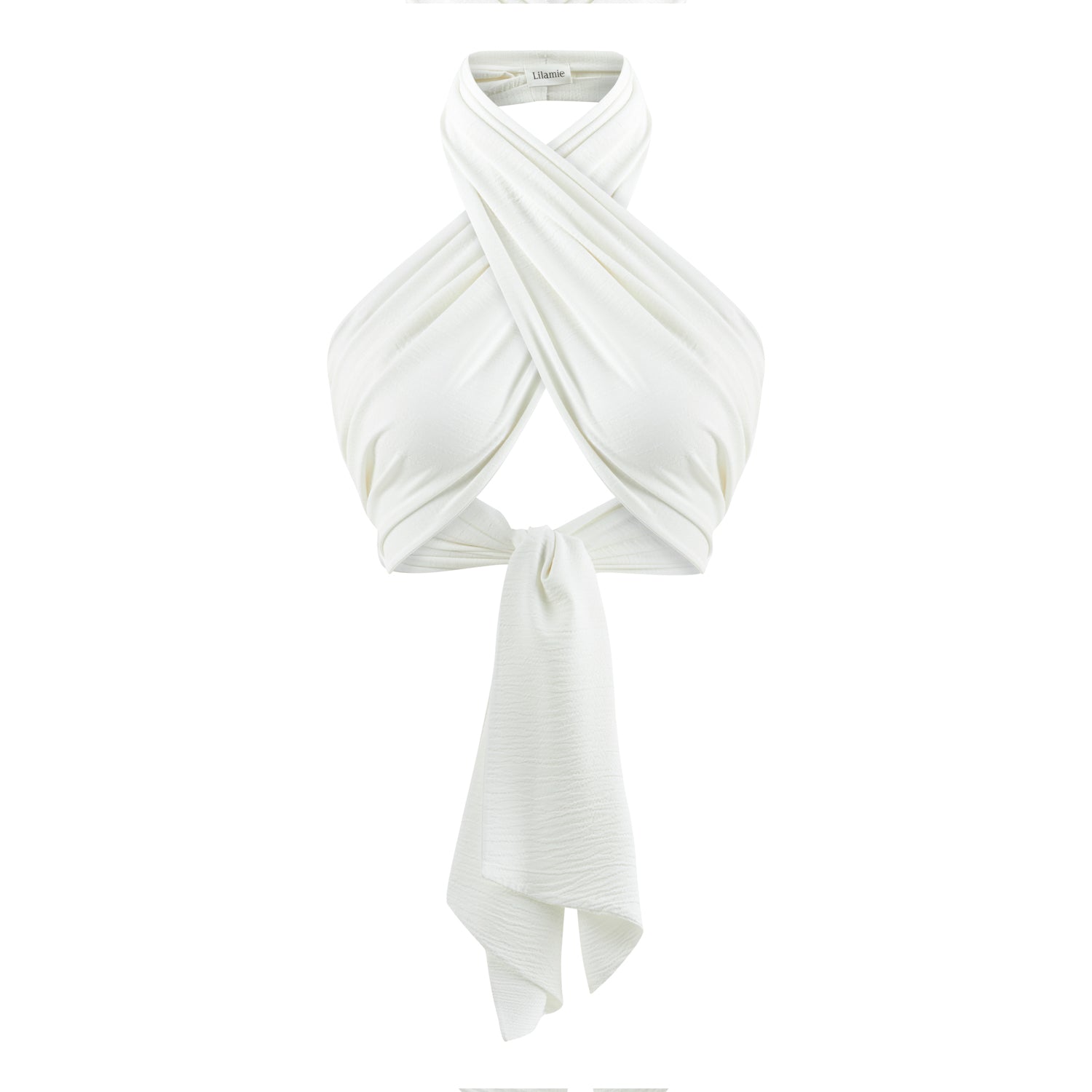 Amalfi Cross Neck Bustier Top - White