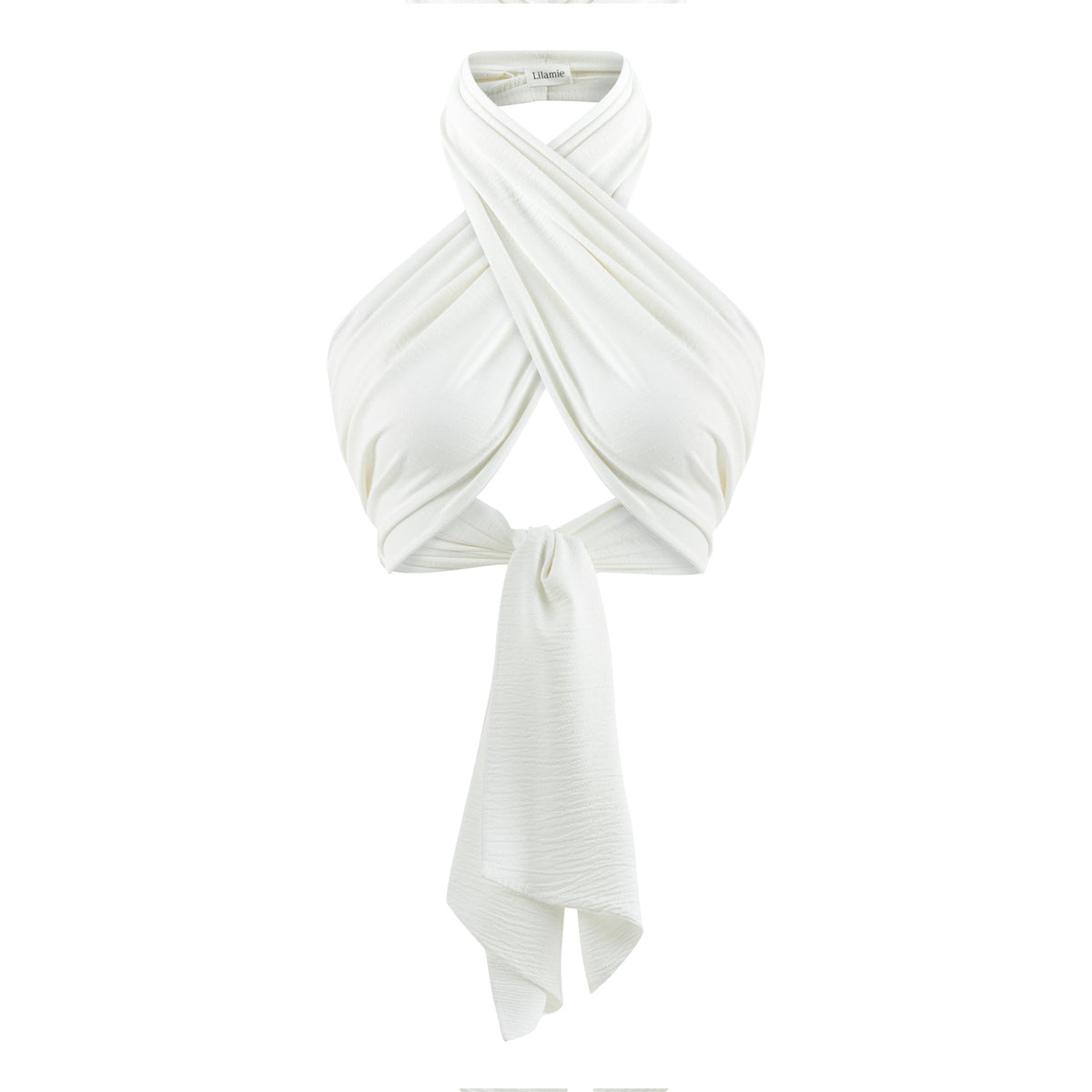 Amalfi Cross Neck Bustier Top - White