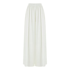 Amalfi Loose Fit Elastic Waist Pants - White