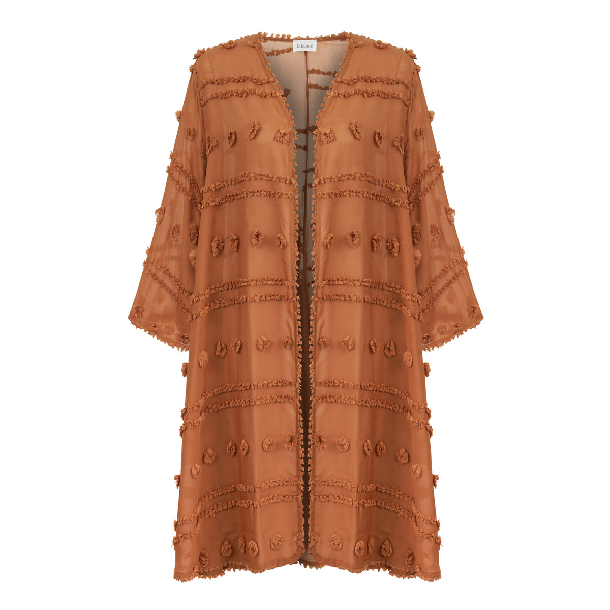 Capri Relaxed Fit Long Sleeve Caftan  - Brick
