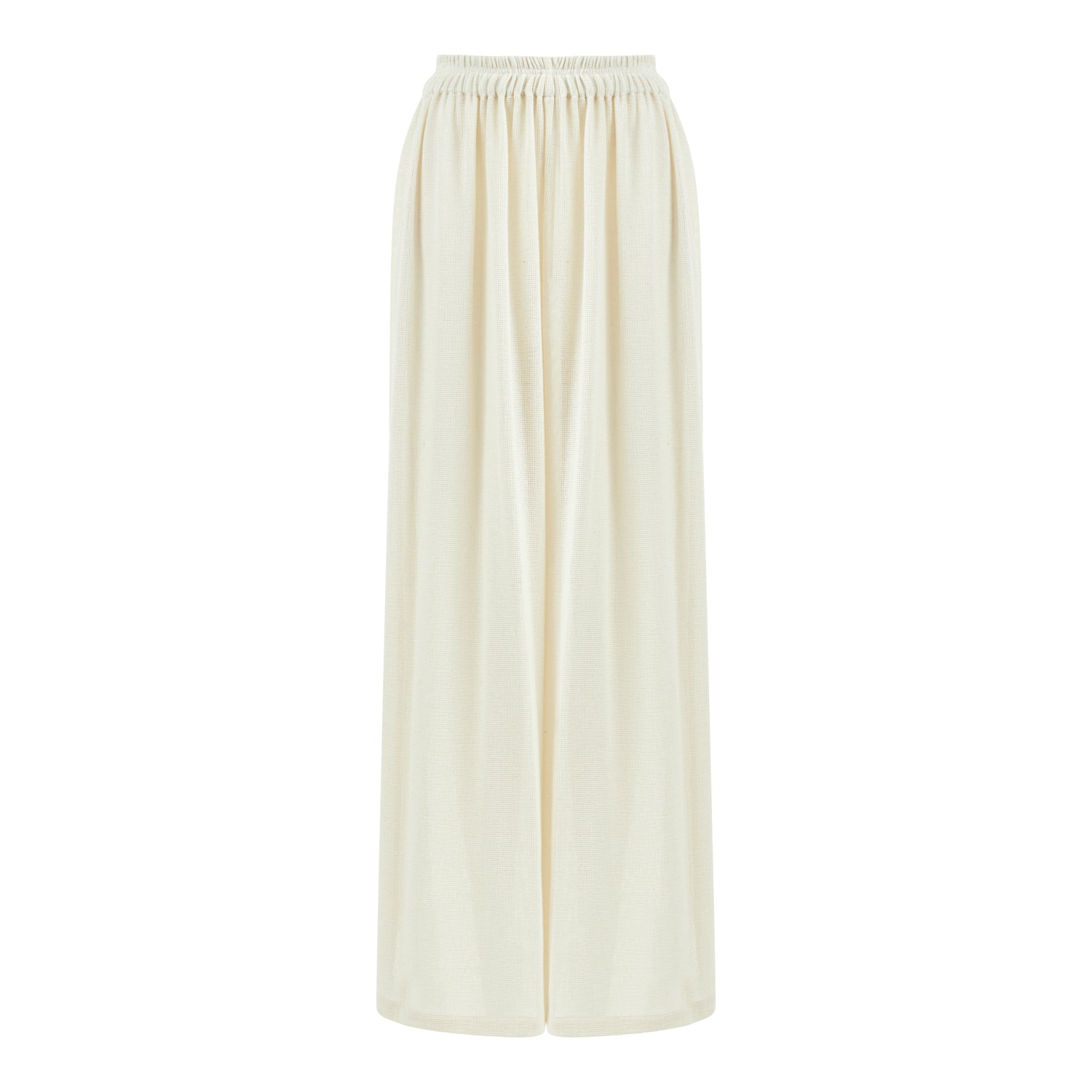 Istanbul Loose Fit Elastic Waist Long Pants - Beige