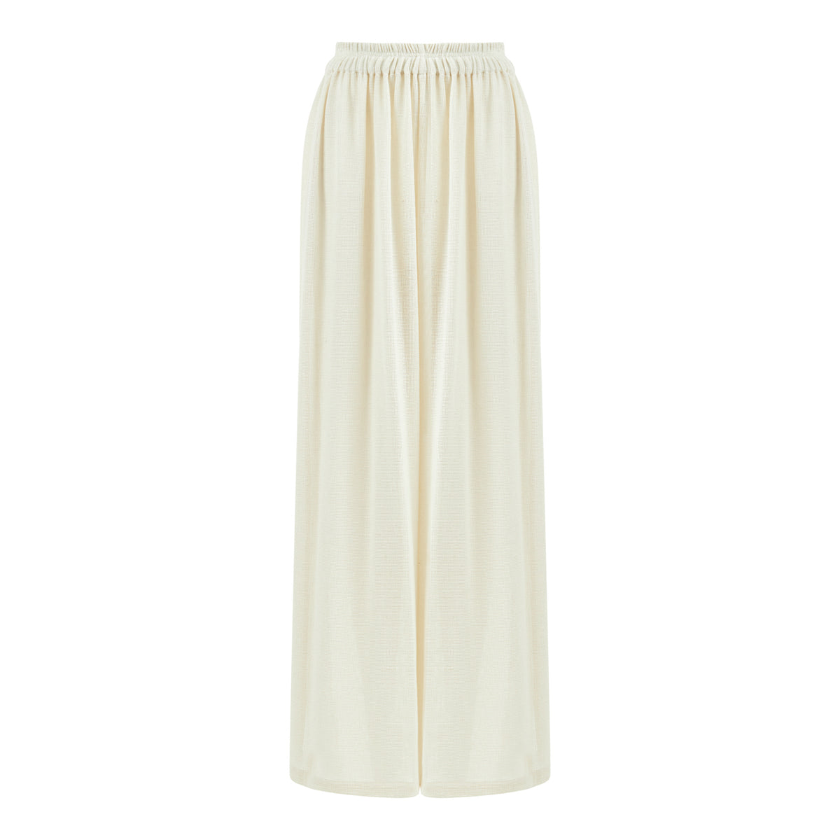 Istanbul Loose Fit Elastic Waist Long Pants - Beige