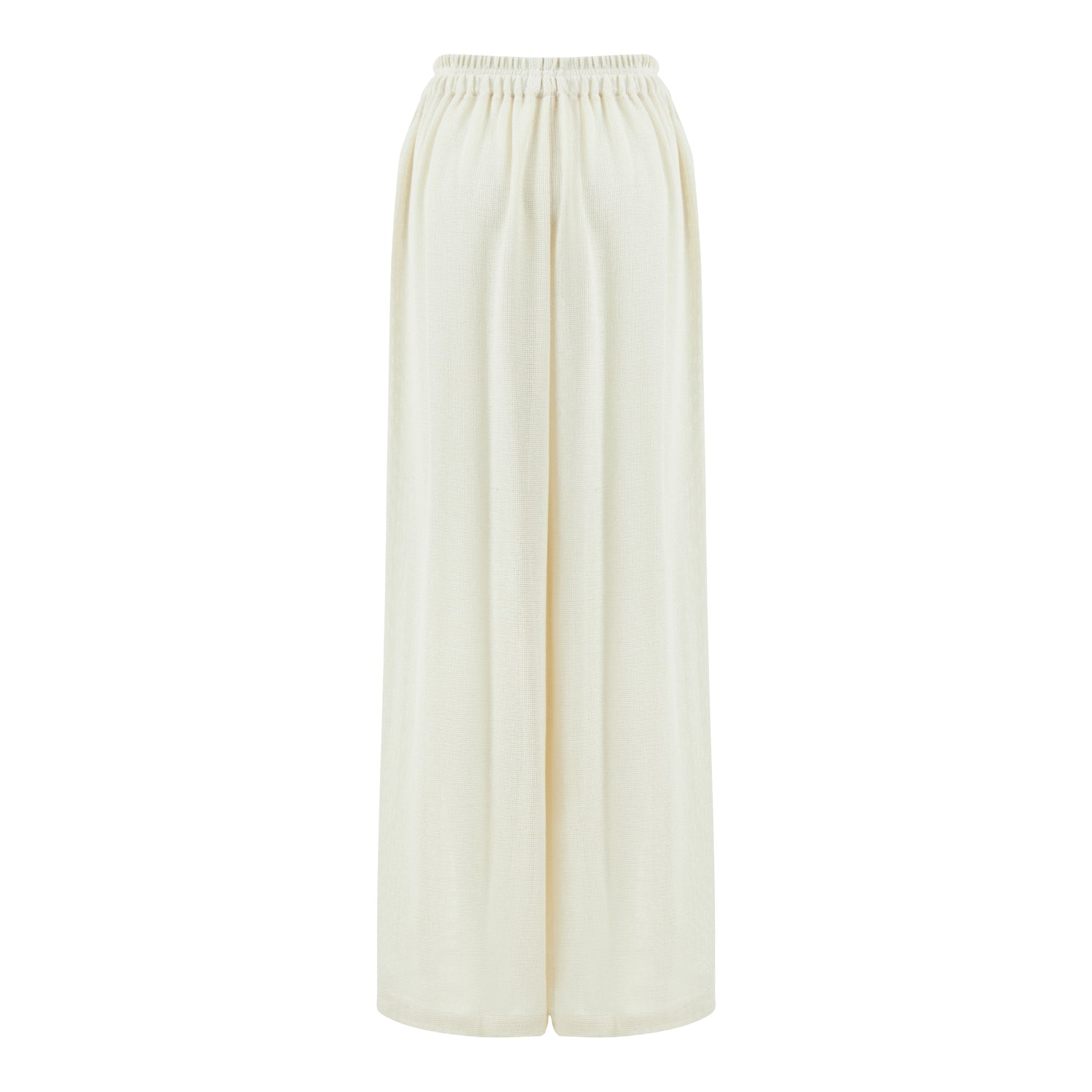 Istanbul Loose Fit Elastic Waist Long Pants - Beige