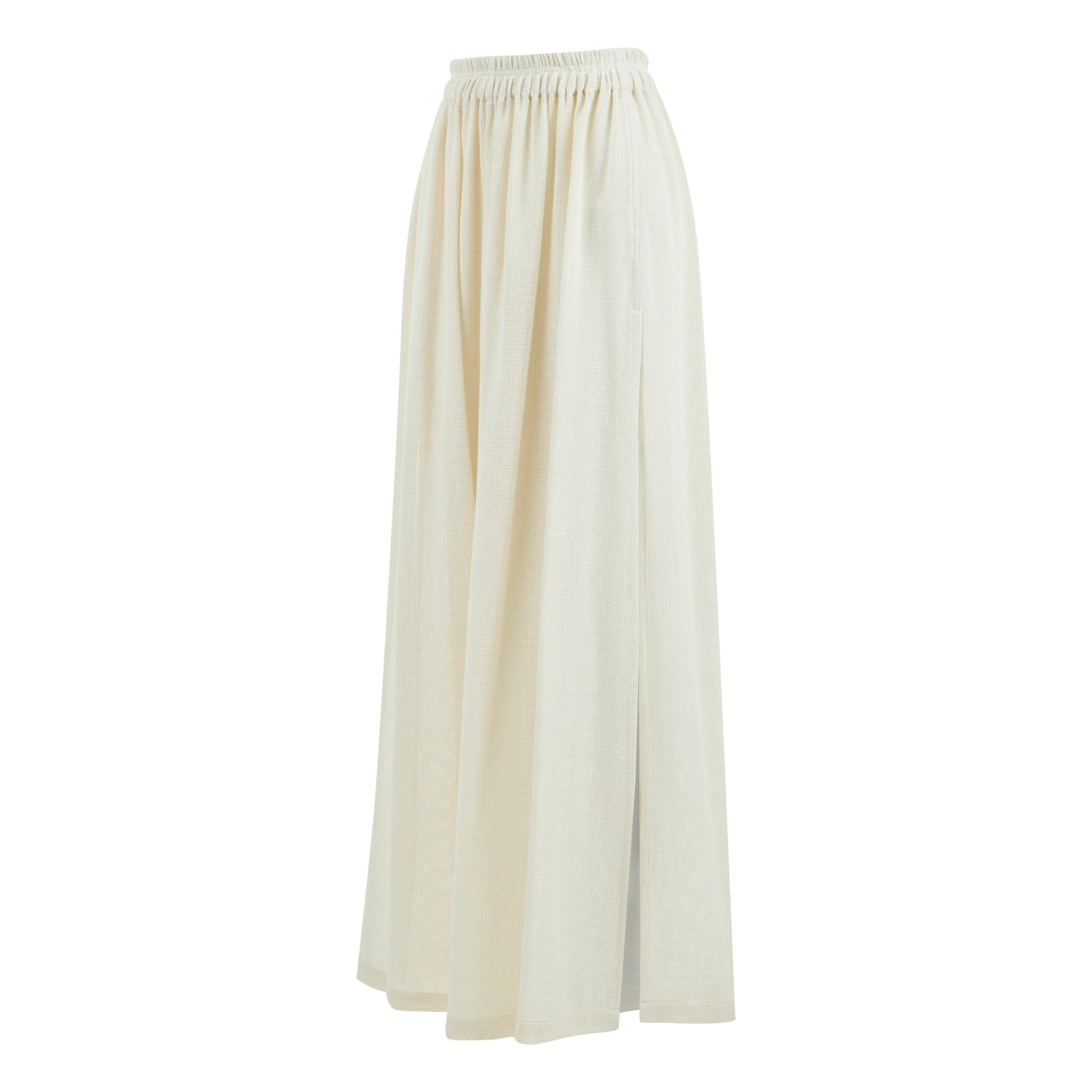 Istanbul Loose Fit Elastic Waist Long Pants - Beige